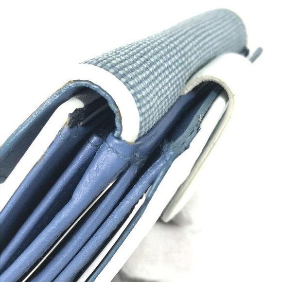 Dior Bicolor logo Double Snap Compact wallet Folded wallet Canvas/Leather blue - Picture 3 of 16